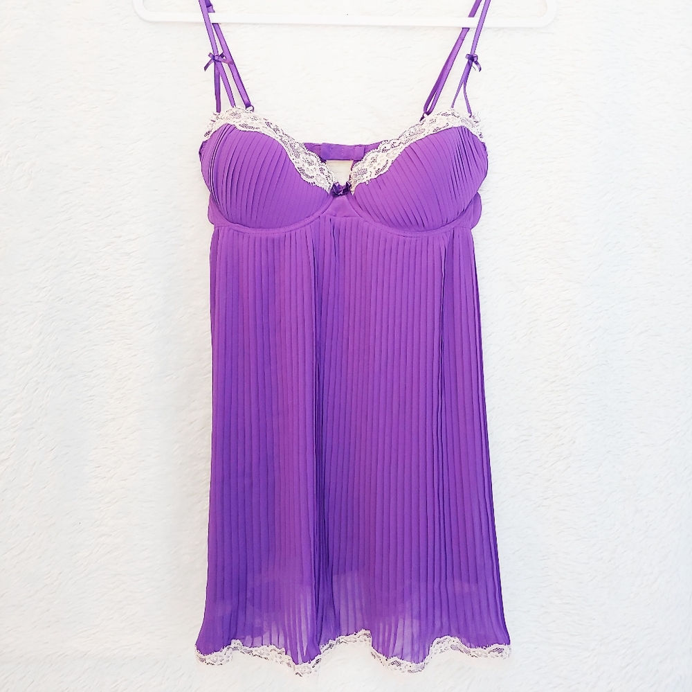 In Bloom purple with lace lingerie size large